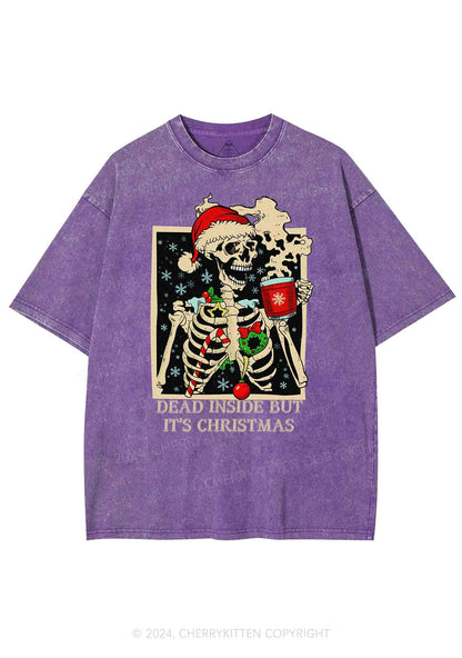 Christmas Dead Inside Y2K Washed Tee Cherrykitten