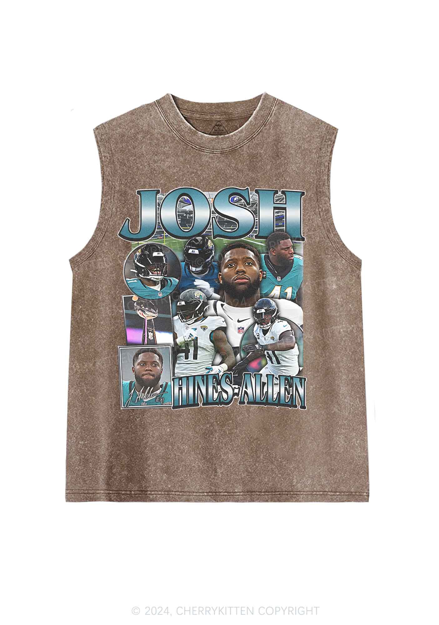 Green Josh Y2K Super Bowl Washed Tank Cherrykitten