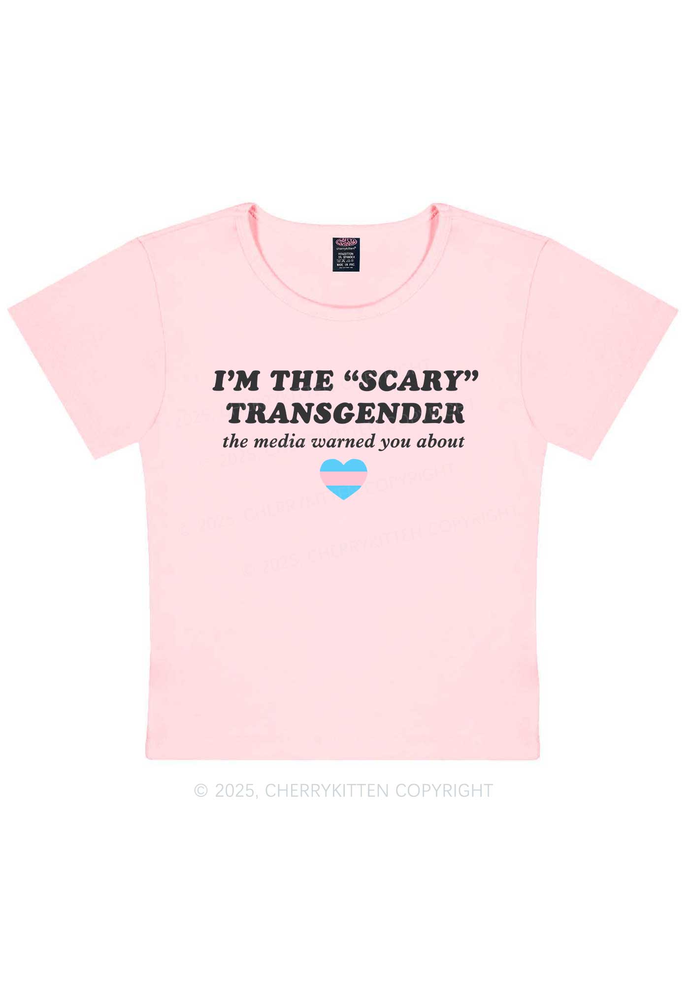 Im The Scary Transgender Y2K Baby Tee Cherrykitten