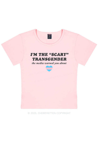 Im The Scary Transgender Y2K Baby Tee Cherrykitten