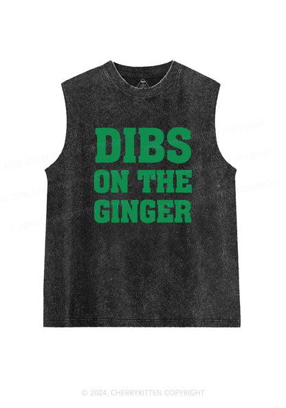 Dibs On The Ginger St Patricks Y2K Washed Tank Cherrykitten