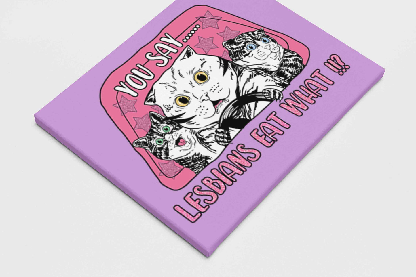 You Say Lesbians Eat What Y2K Canvas Wall Art Cherrykitten