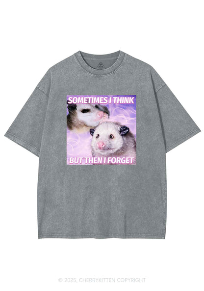 Rats Think Then Forget Y2K Washed Tee Cherrykitten