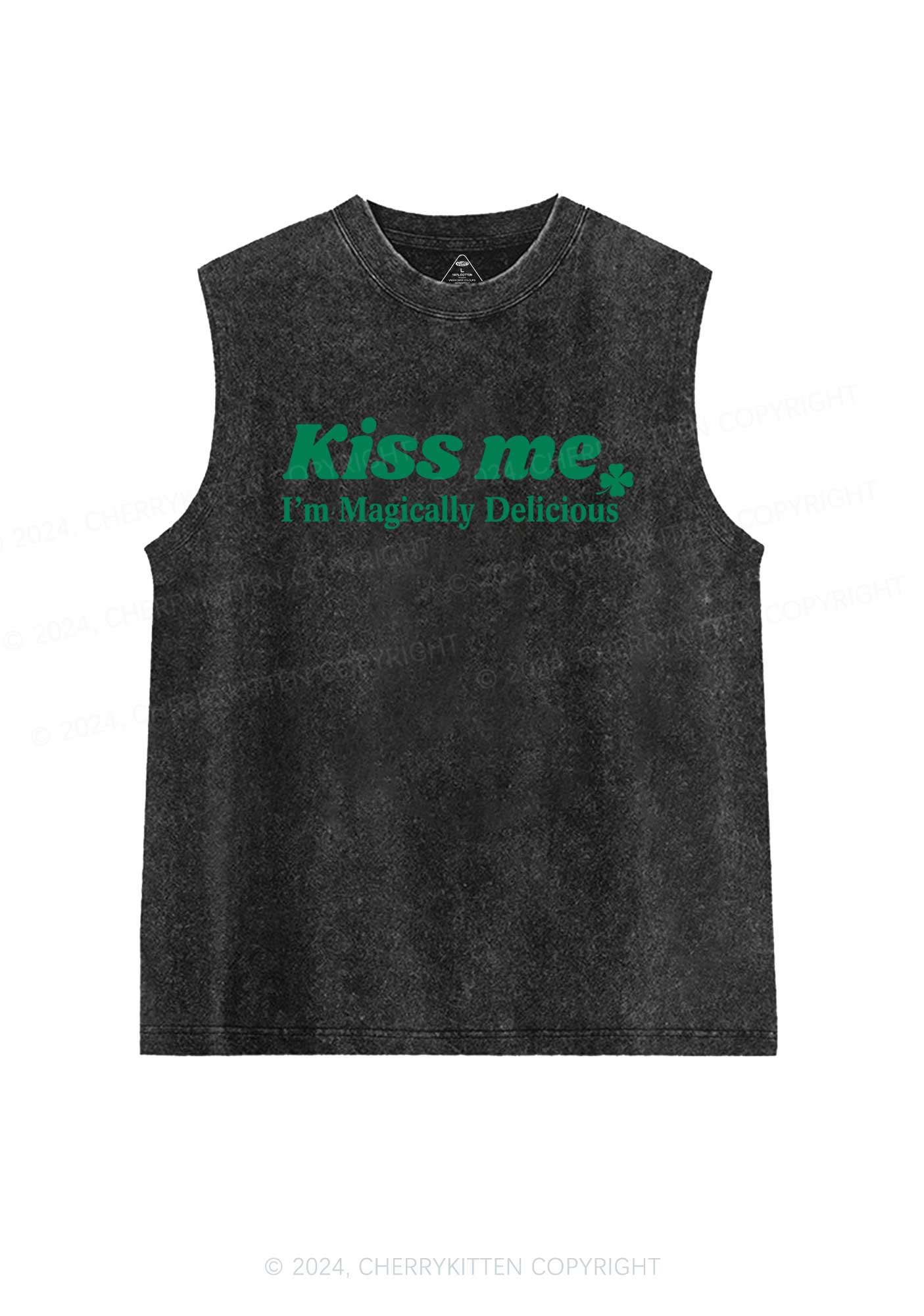 Im Magically Delicious St Patricks Y2K Washed Tank Cherrykitten