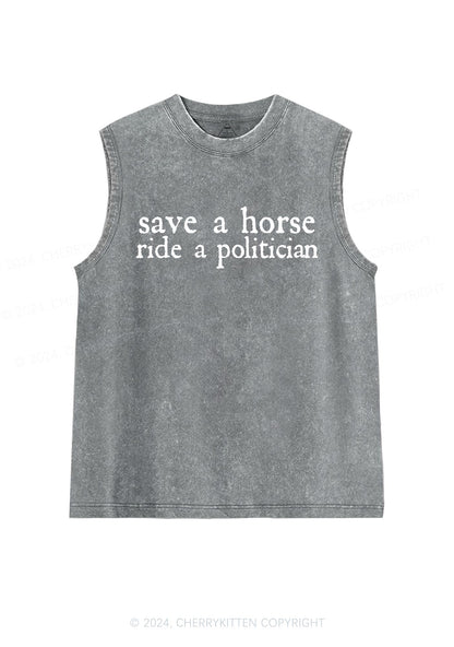 Ride A Politician Y2K Washed Tank Cherrykitten