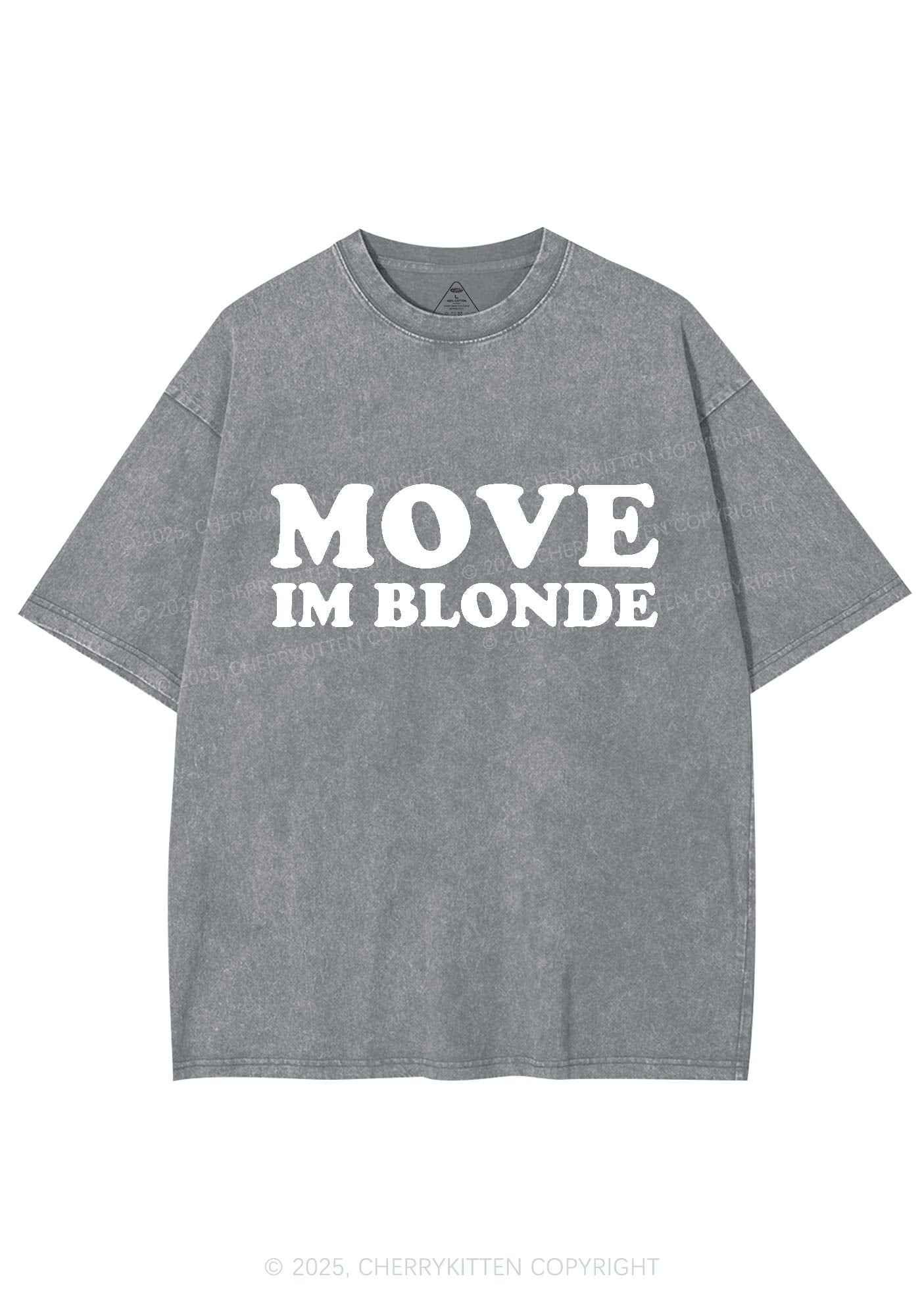 Move Im Blonde Y2K Washed Tee Cherrykitten