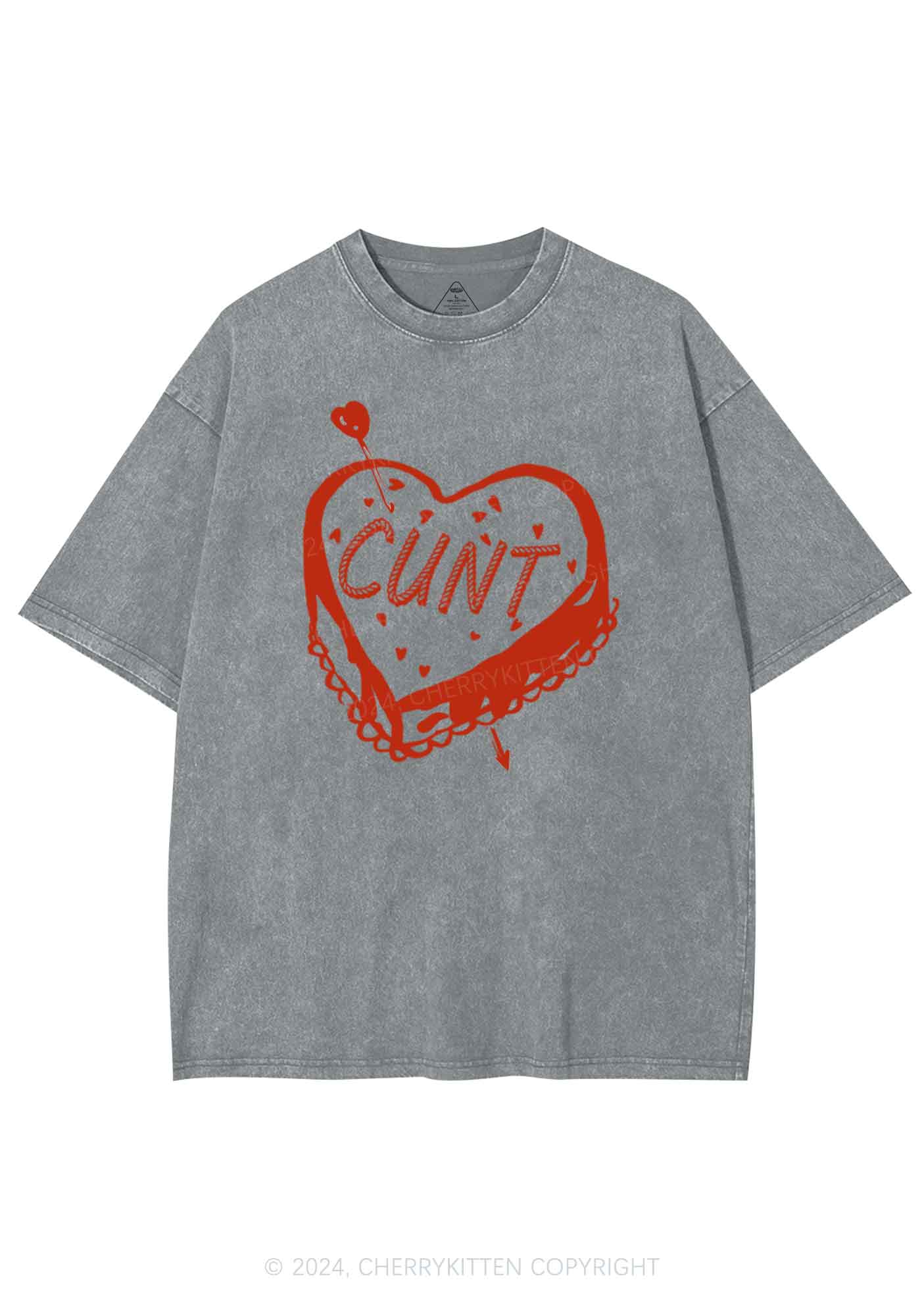 Cxxt Cake Y2K Valentine's Day Washed Tee Cherrykitten