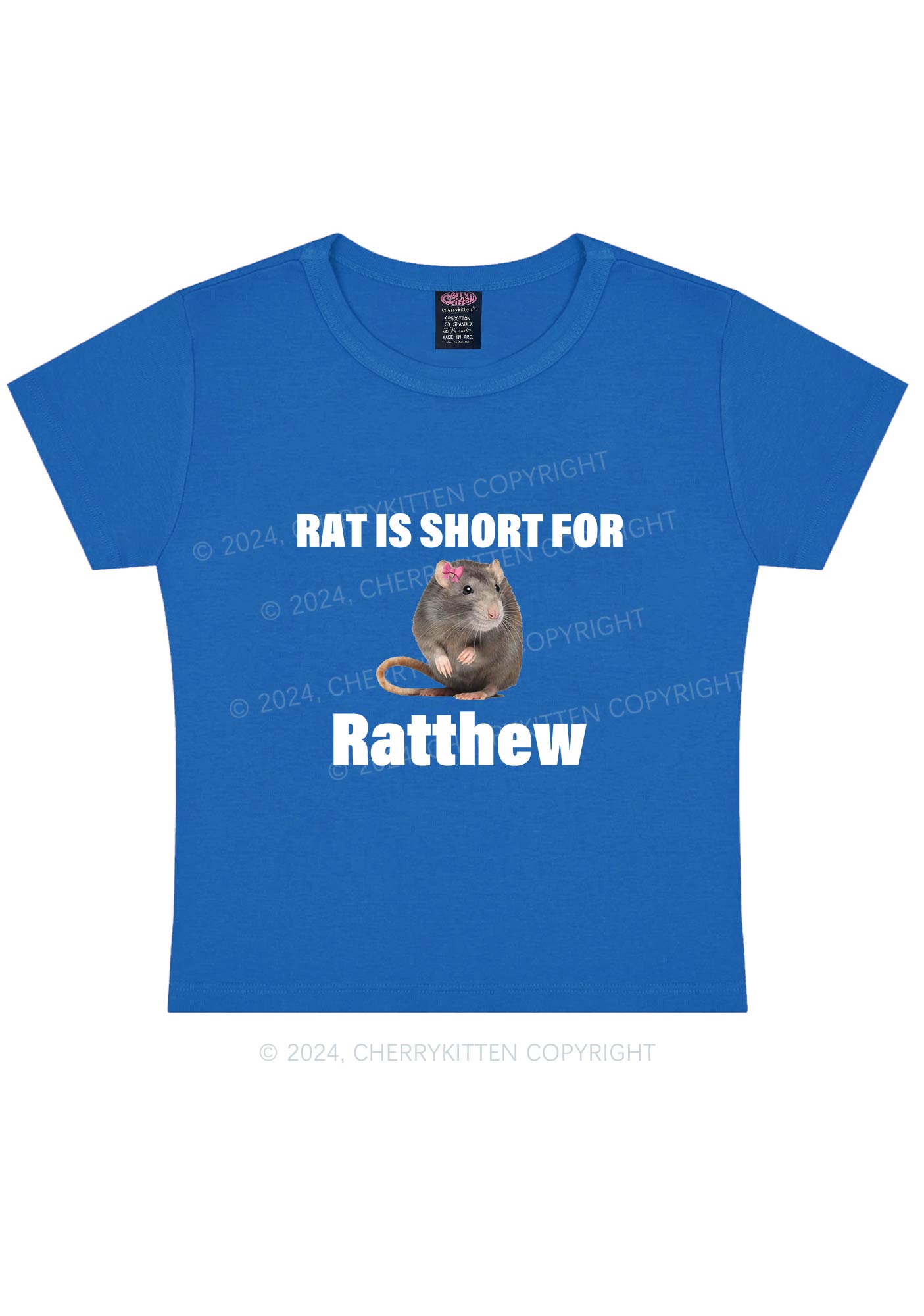 Rat Is For Ratthew Y2K Baby Tee Cherrykitten