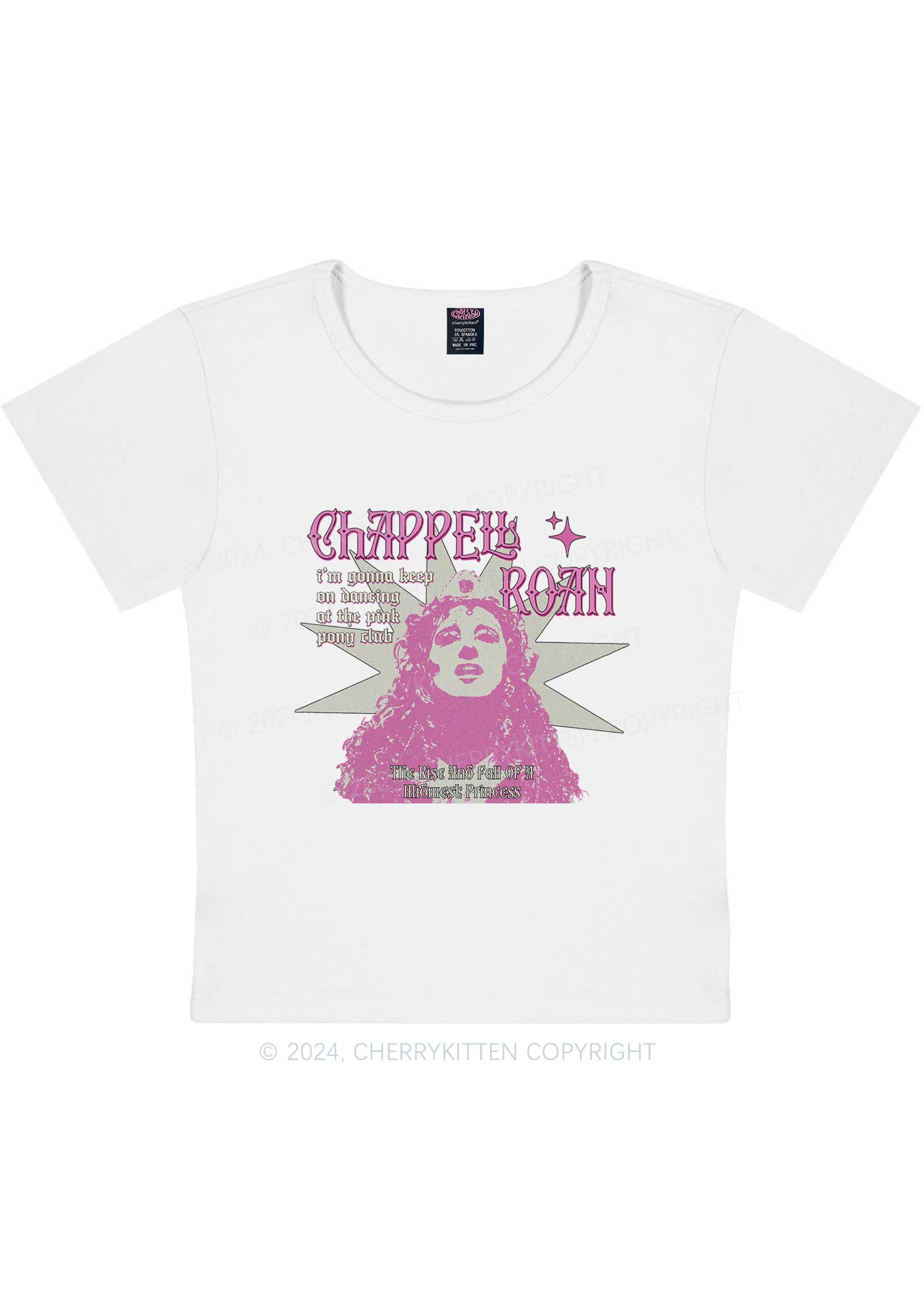 Keep On Dancing Y2K Baby Tee Cherrykitten