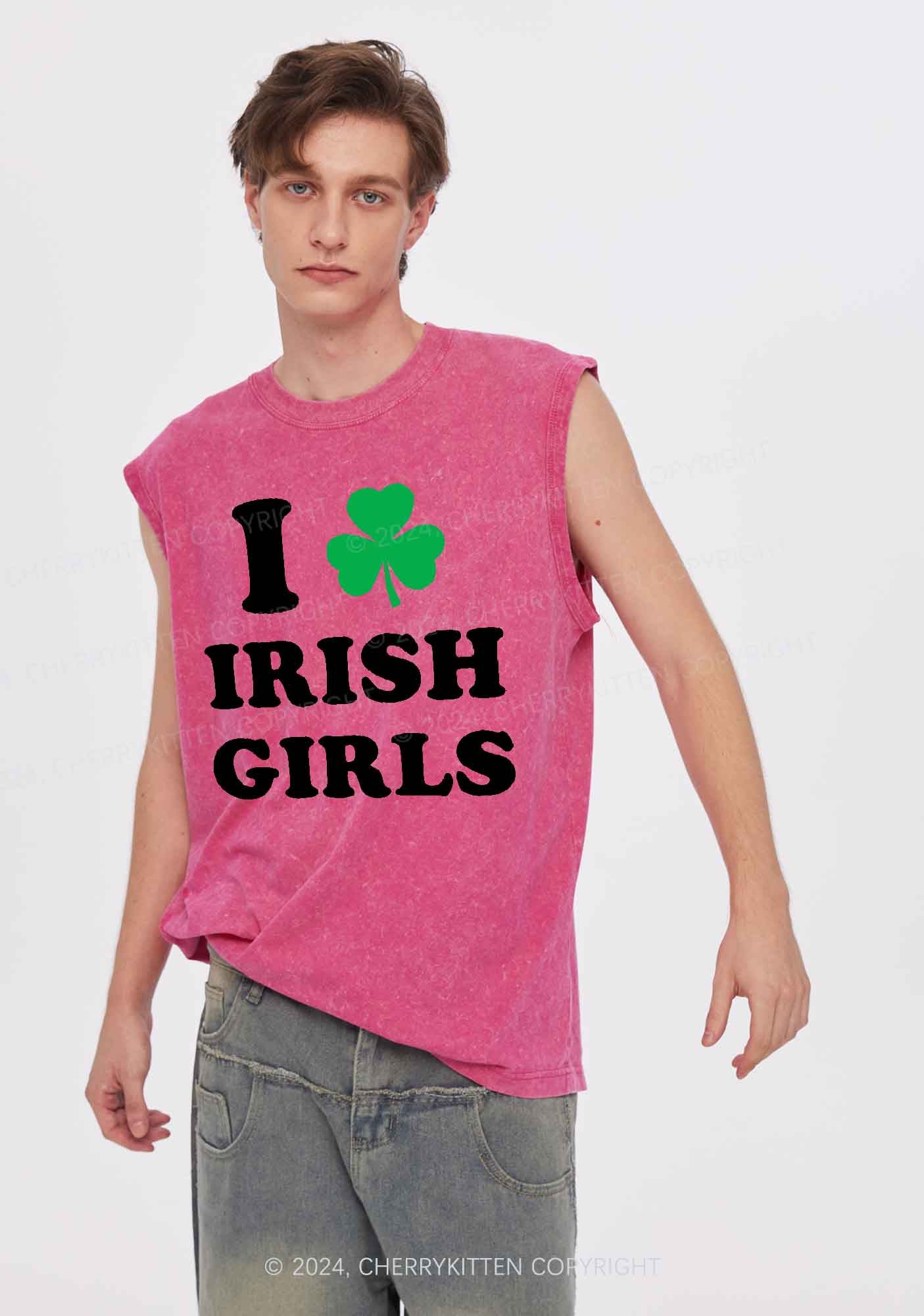 Irish Girls St Patricks Y2K Washed Tank Cherrykitten