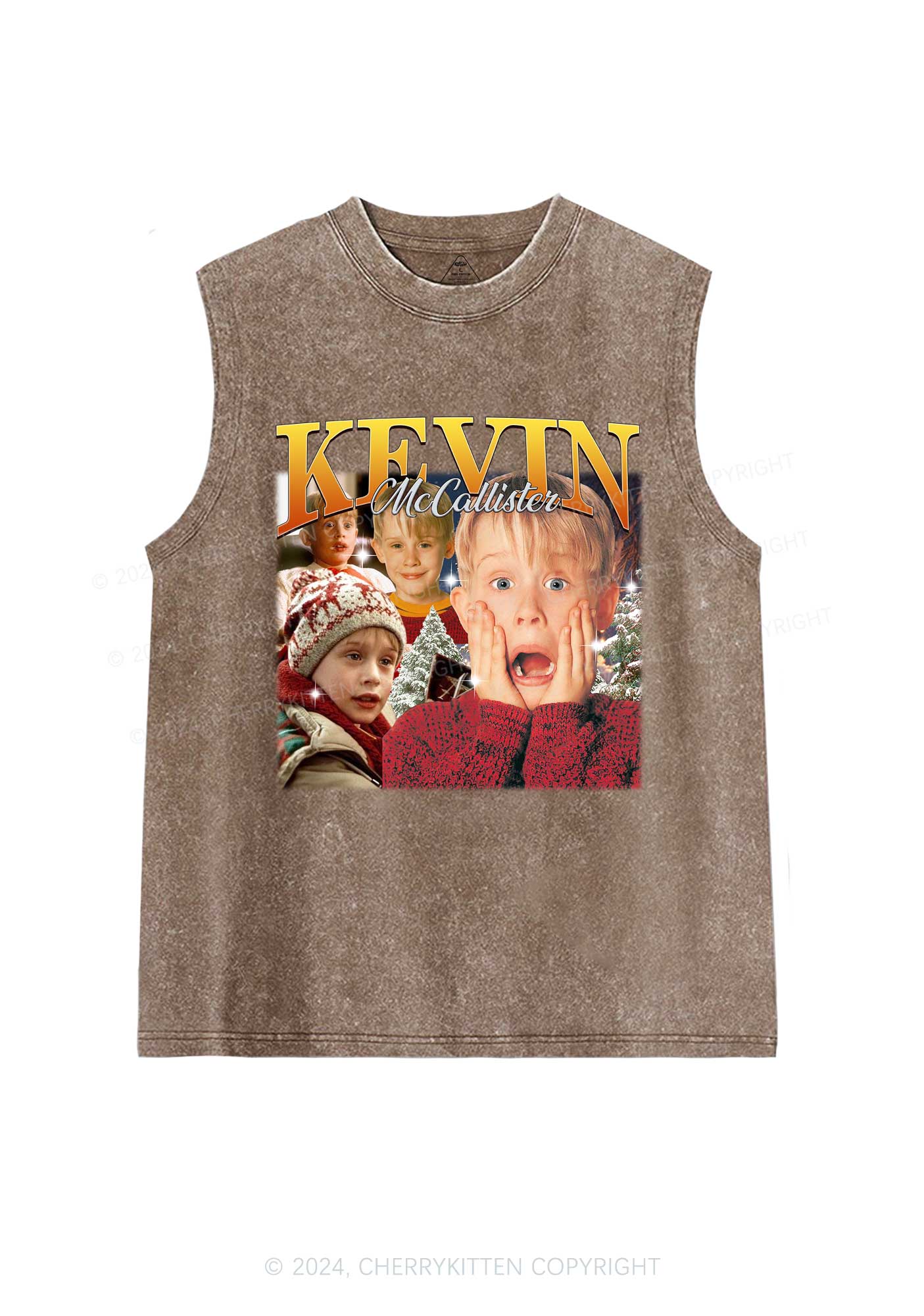 Christmas Kevin Alone Y2K Washed Tank Cherrykitten