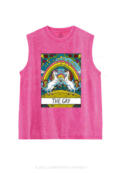 The Gay Unicorn Y2K Washed Tank Cherrykitten