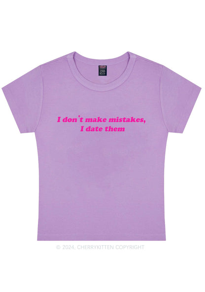 Curvy I Don't Make Mistakes Y2K Baby Tee Cherrykitten