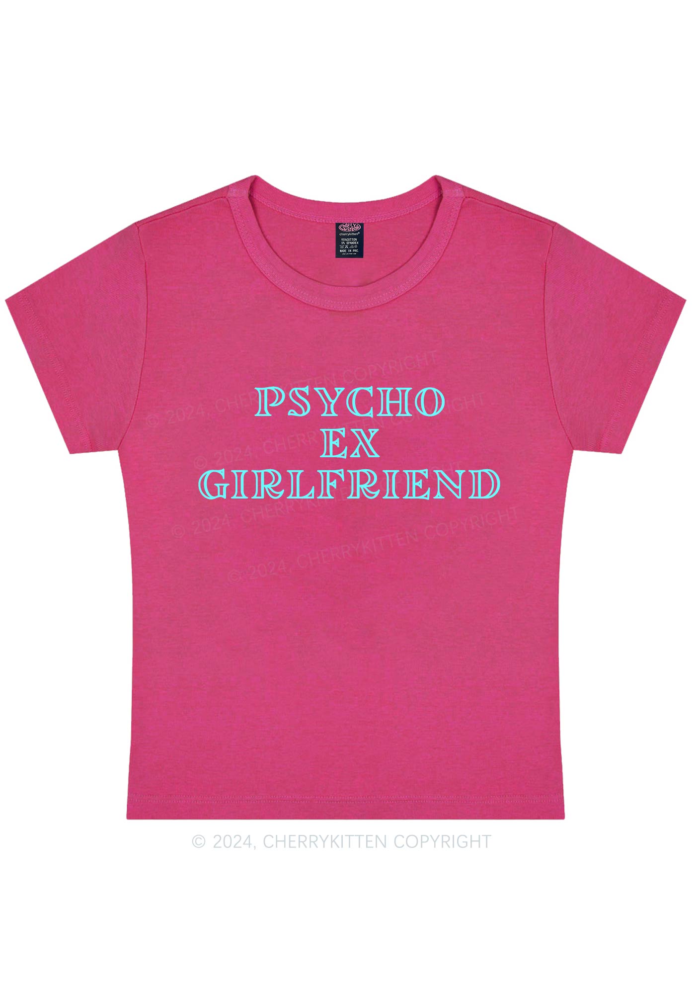 Psycho Ex Girlfriend Y2K Baby Tee Cherrykitten