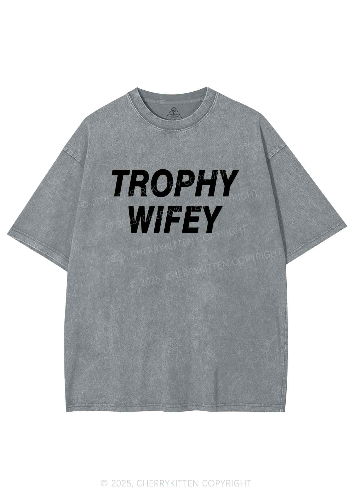 Trophy Wifey Y2K Washed Tee Cherrykitten