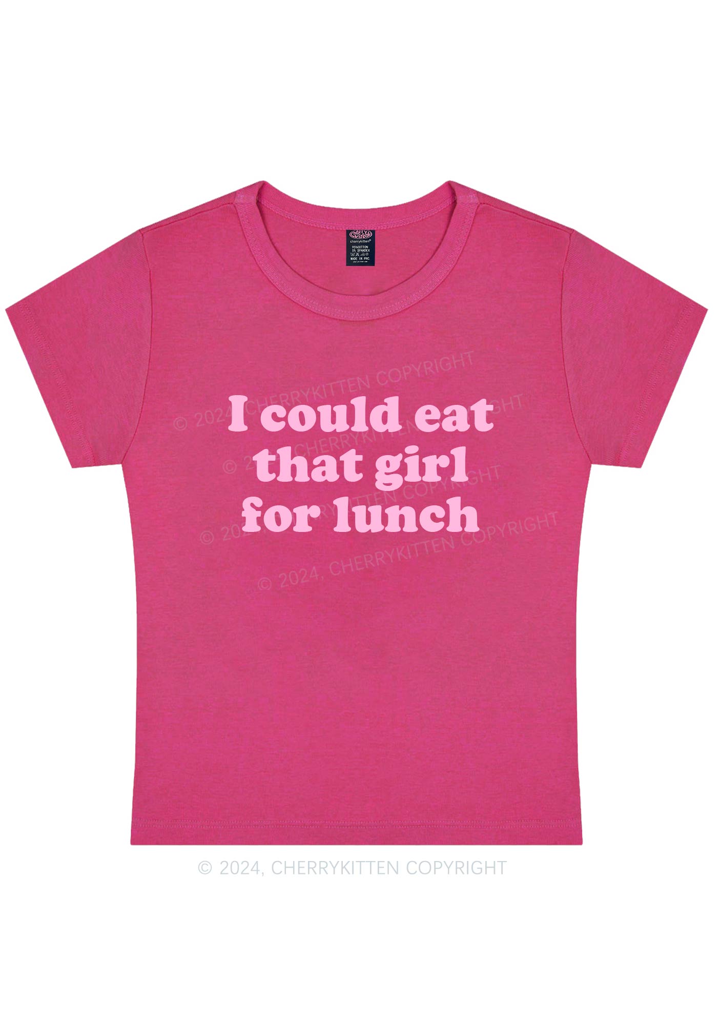 Curvy Eat That Girl For Lunch Y2K Baby Tee Cherrykitten