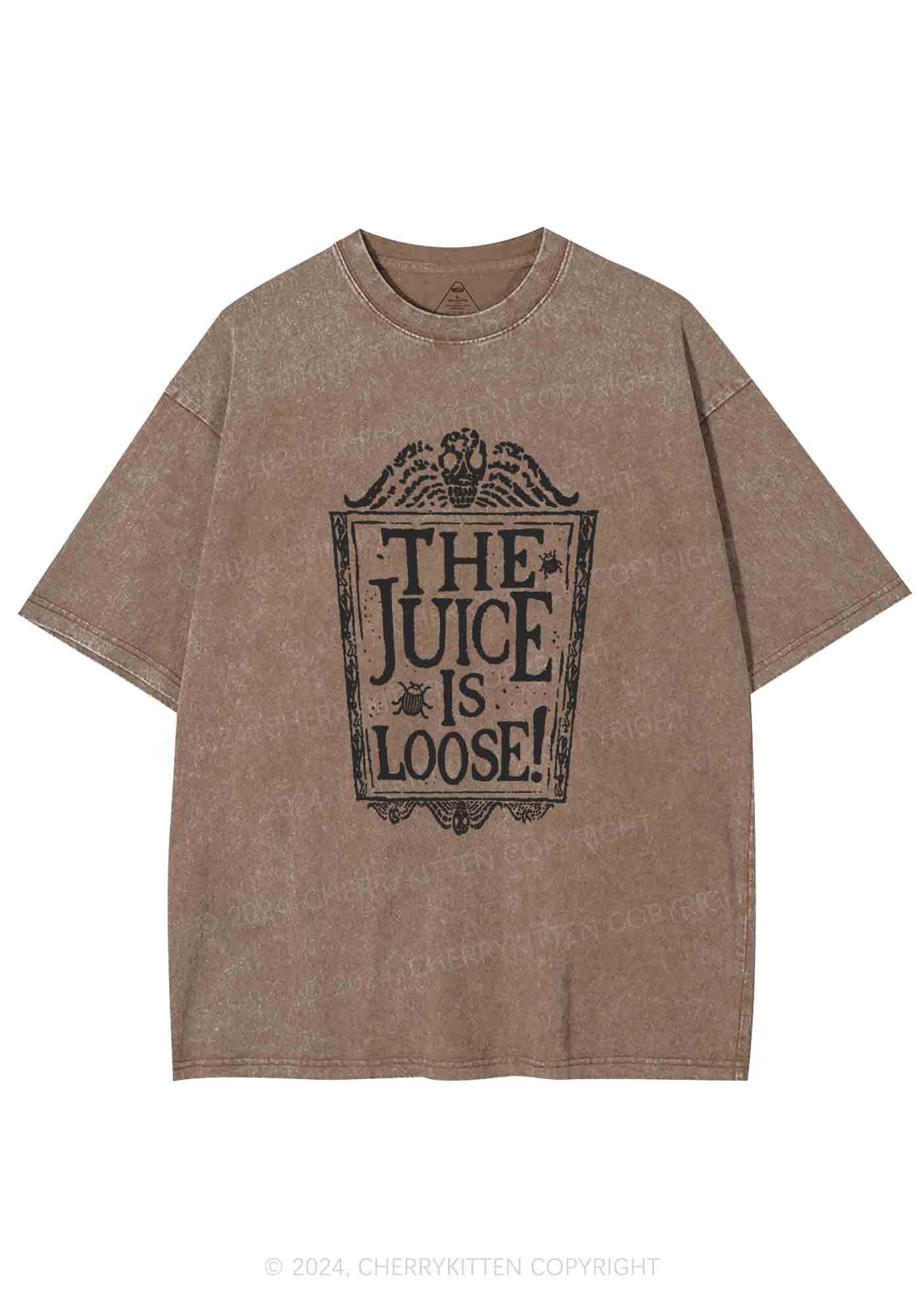 Halloween The Juice Is Loose Y2K Washed Tee Cherrykitten