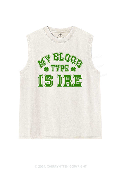 Blood Type Is Ire St Patricks Y2K Washed Tank Cherrykitten