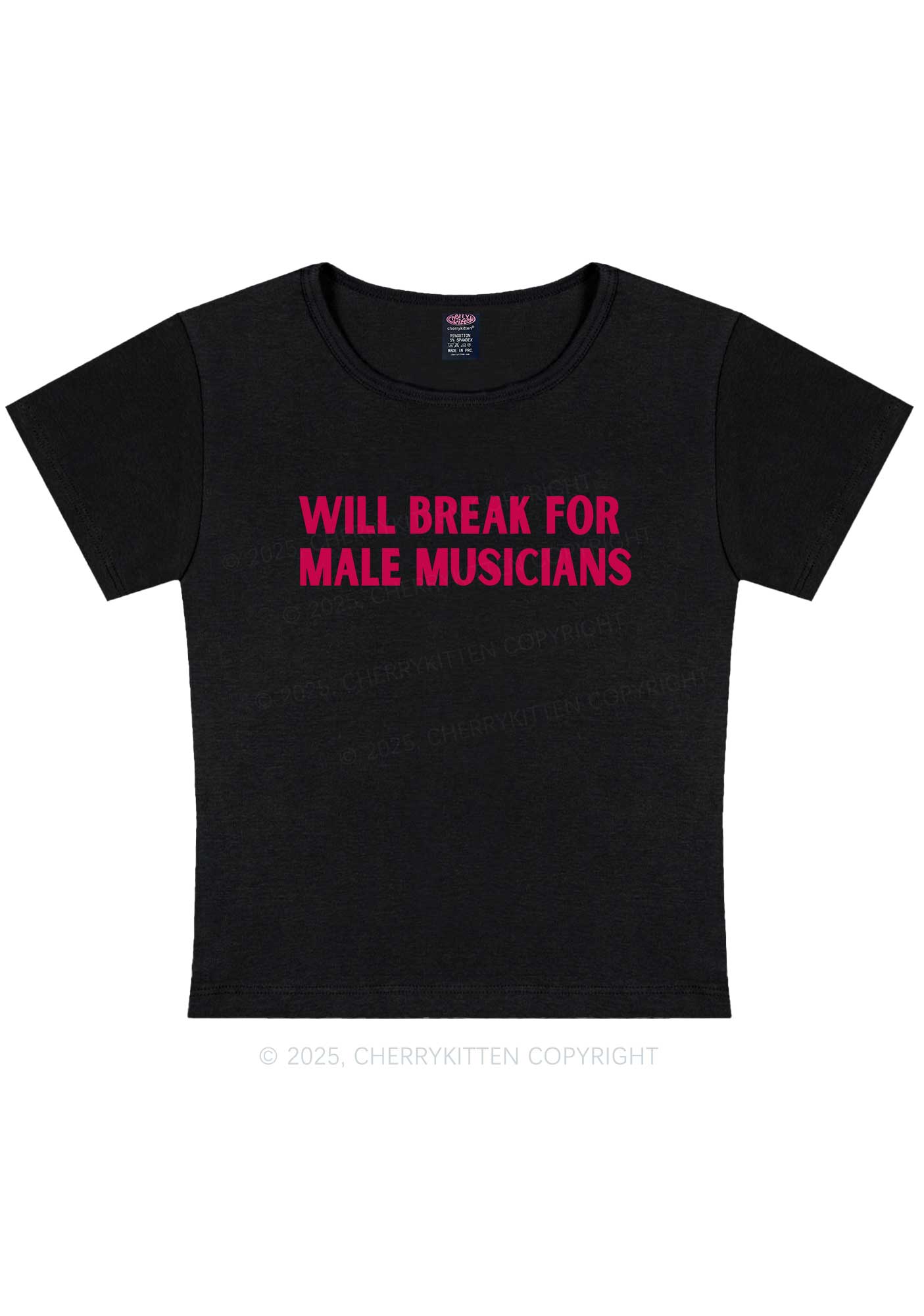 Break For Male Musicians Y2K Baby Tee Cherrykitten