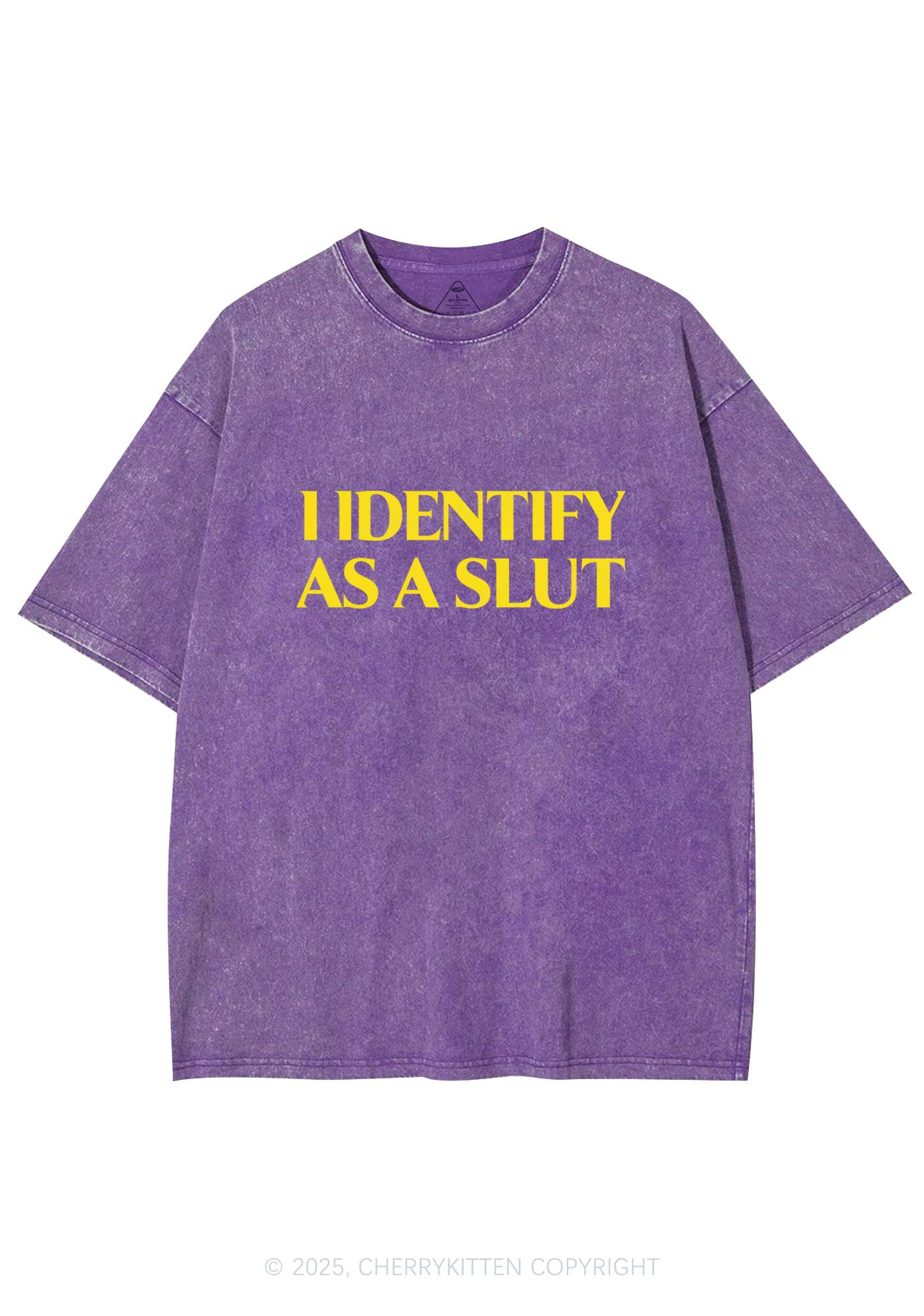 Identify As A Slxt Y2K Washed Tee Cherrykitten