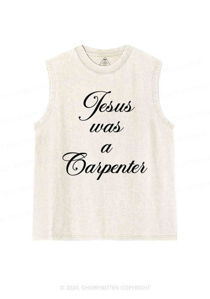 Jesus Was A Carpenter Y2K Washed Tank Cherrykitten