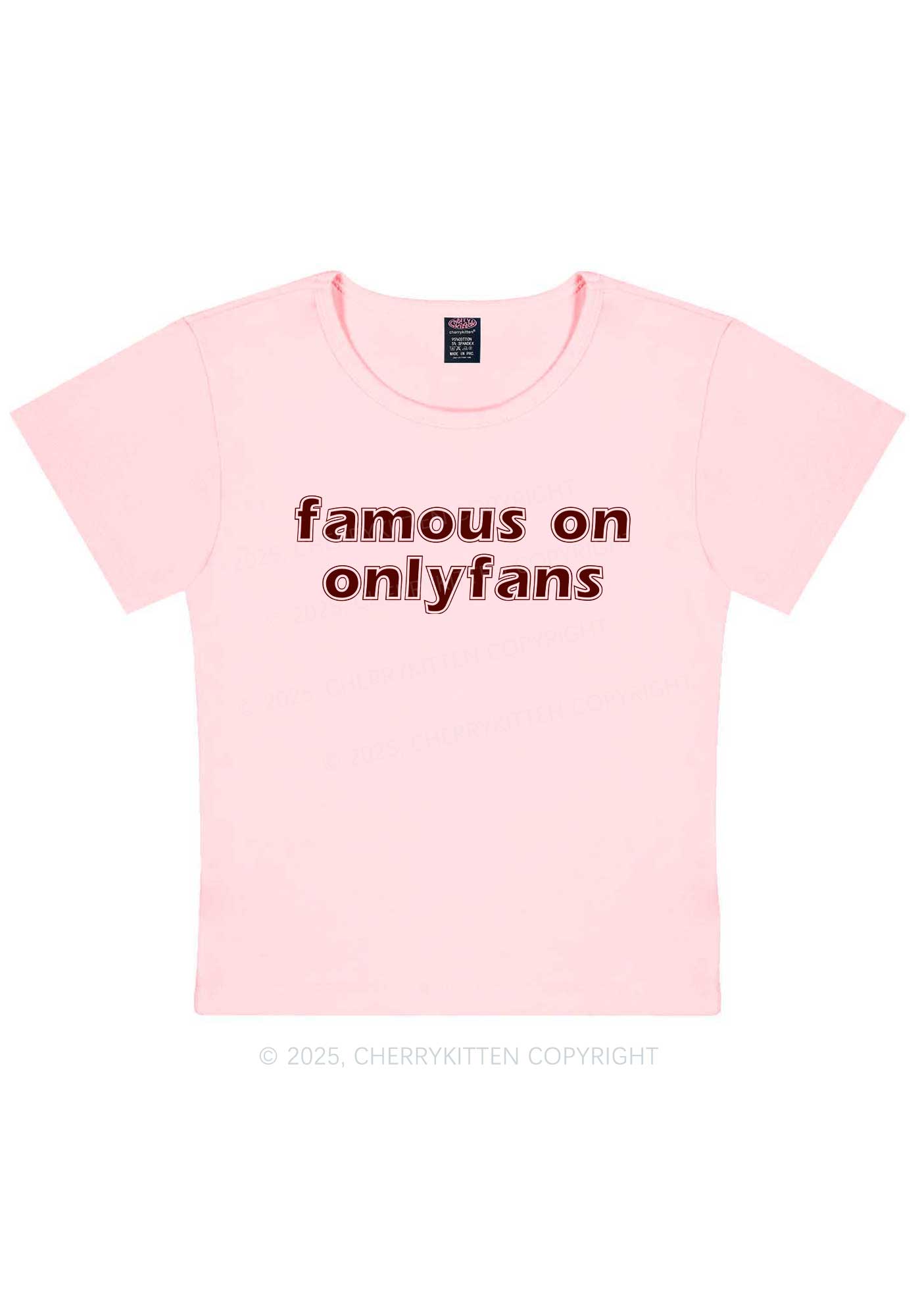 Famous On Onlyfans Y2K Baby Tee Cherrykitten