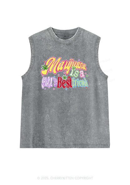 Girls Best Friend Y2K Washed Tank Cherrykitten