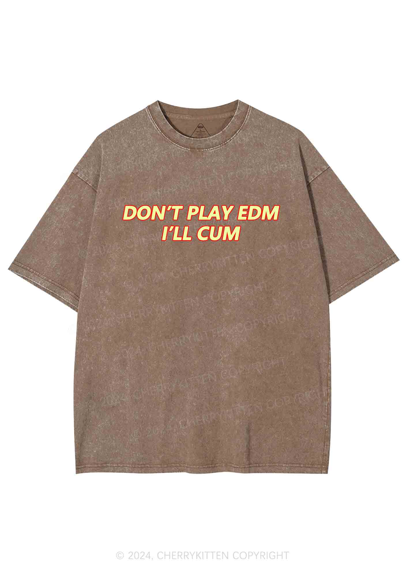 Dont Play Edm Y2K Washed Tee Cherrykitten