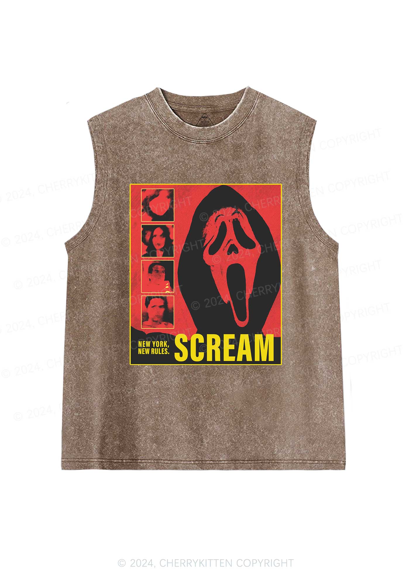 Scream New York Halloween Y2K Washed Tank Cherrykitten