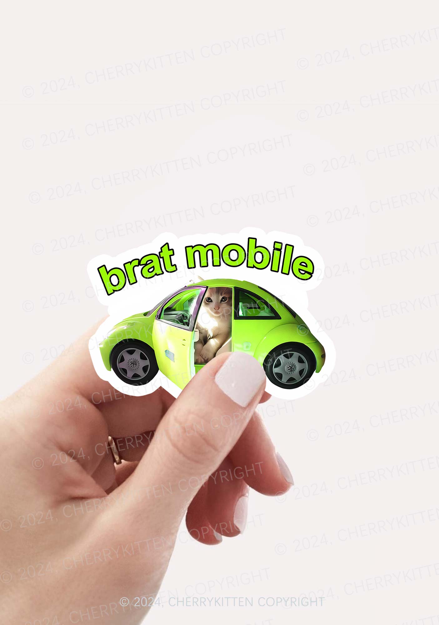 Brat Mobile 1Pc Y2K Sticker Cherrykitten