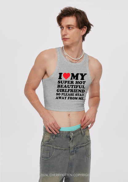 Love My Hot Girlfriend Y2K Valentine's Day Crop Tank Top Cherrykitten