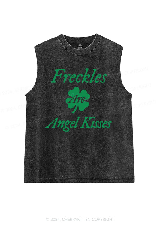 Freckles Are Angel Kisses St Patricks Y2K Washed Tank Cherrykitten