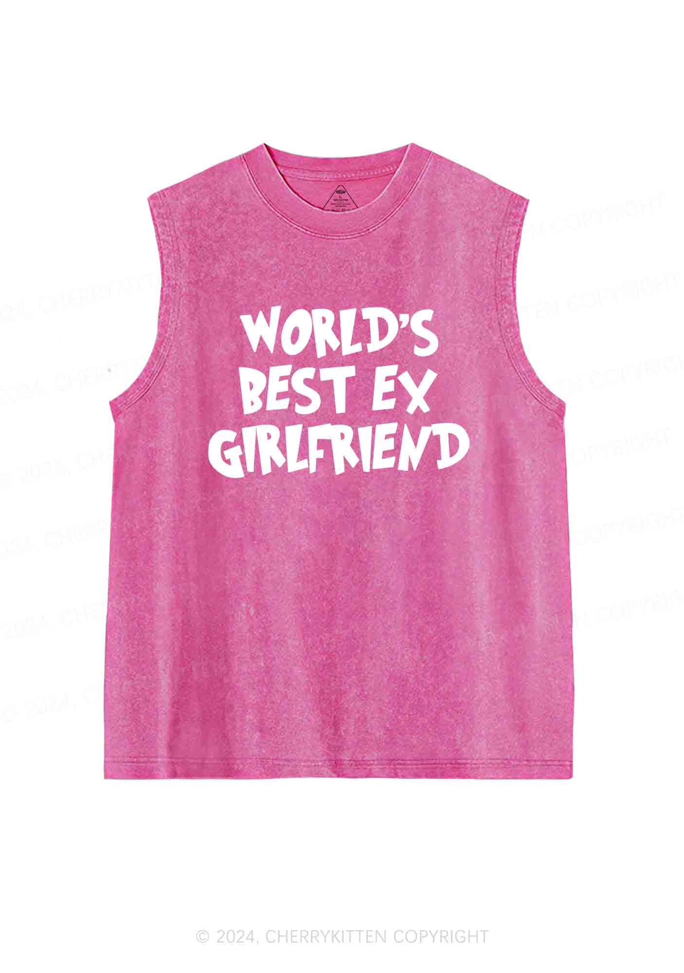 Christmas Best Ex Girlfriend Y2K Washed Tank Cherrykitten