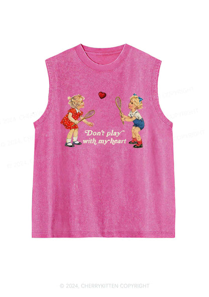 Don't Play With My Heart Y2K Washed Tank Cherrykitten