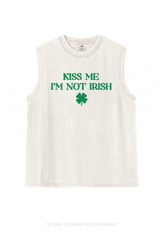 Im Not Irish St Patricks Y2K Washed Tank Cherrykitten