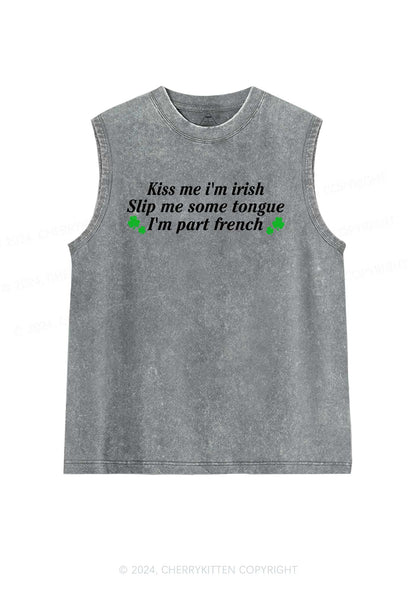 Im Part French St Patricks Y2K Washed Tank Cherrykitten