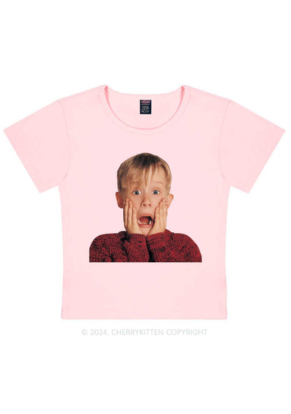 Christmas At Home Alone Y2K Baby Tee Cherrykitten