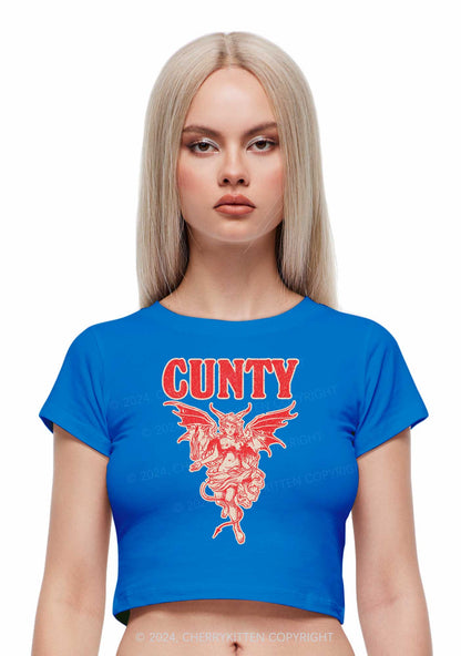 Cunty Satan Y2K Baby Tee Cherrykitten