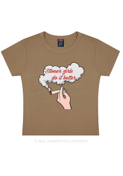 Stoner Girls Do It Better Y2K Baby Tee Cherrykitten