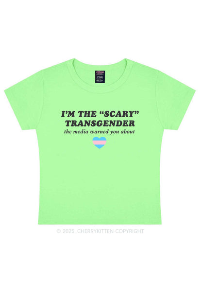 Im The Scary Transgender Y2K Baby Tee Cherrykitten