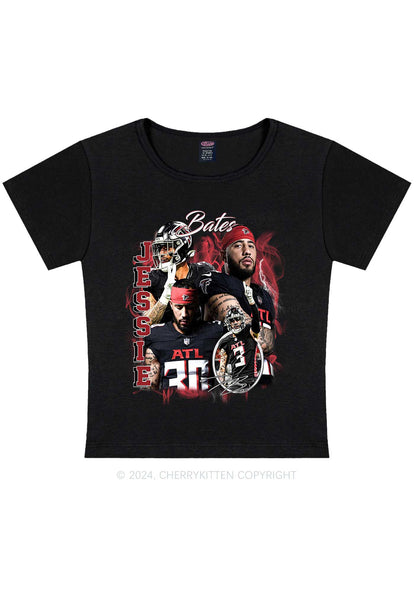 Red Jessie Y2K Super Bowl Baby Tee Cherrykitten