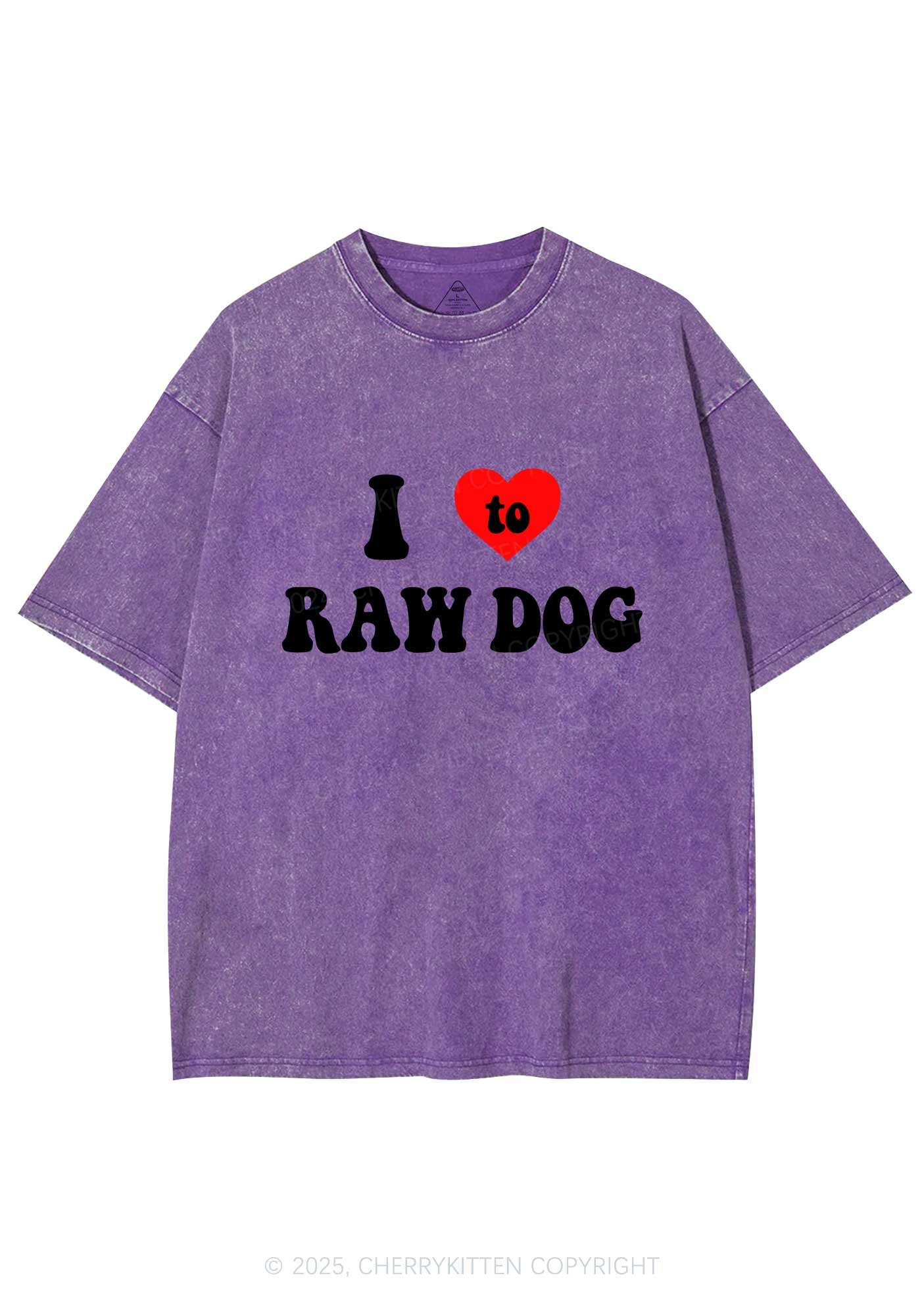 I Love Raw Dog Y2K Washed Tee Cherrykitten