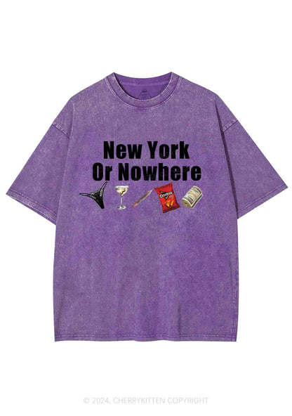 New York Or Nowhere Y2K Washed Tee Cherrykitten