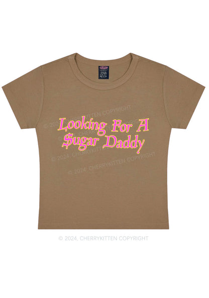 Looking For Sugar Daddy Y2K Baby Tee Cherrykitten