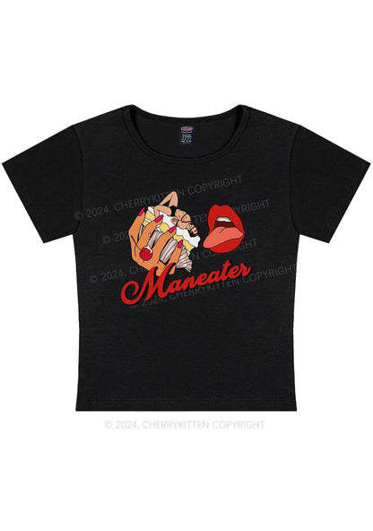 Maneater Mouth Y2K Baby Tee Cherrykitten