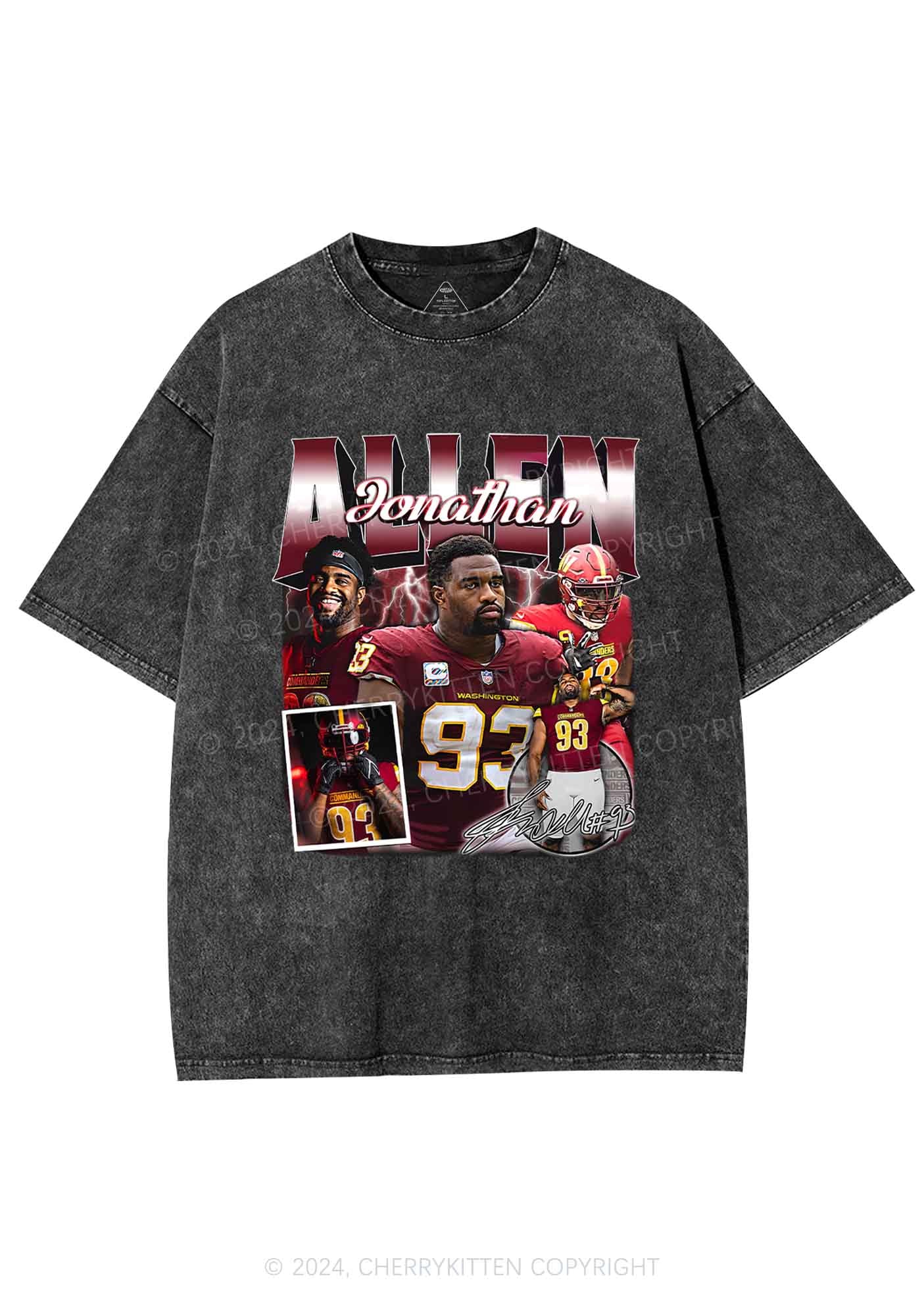 Red Allen Y2K Super Bowl Washed Tee Cherrykitten