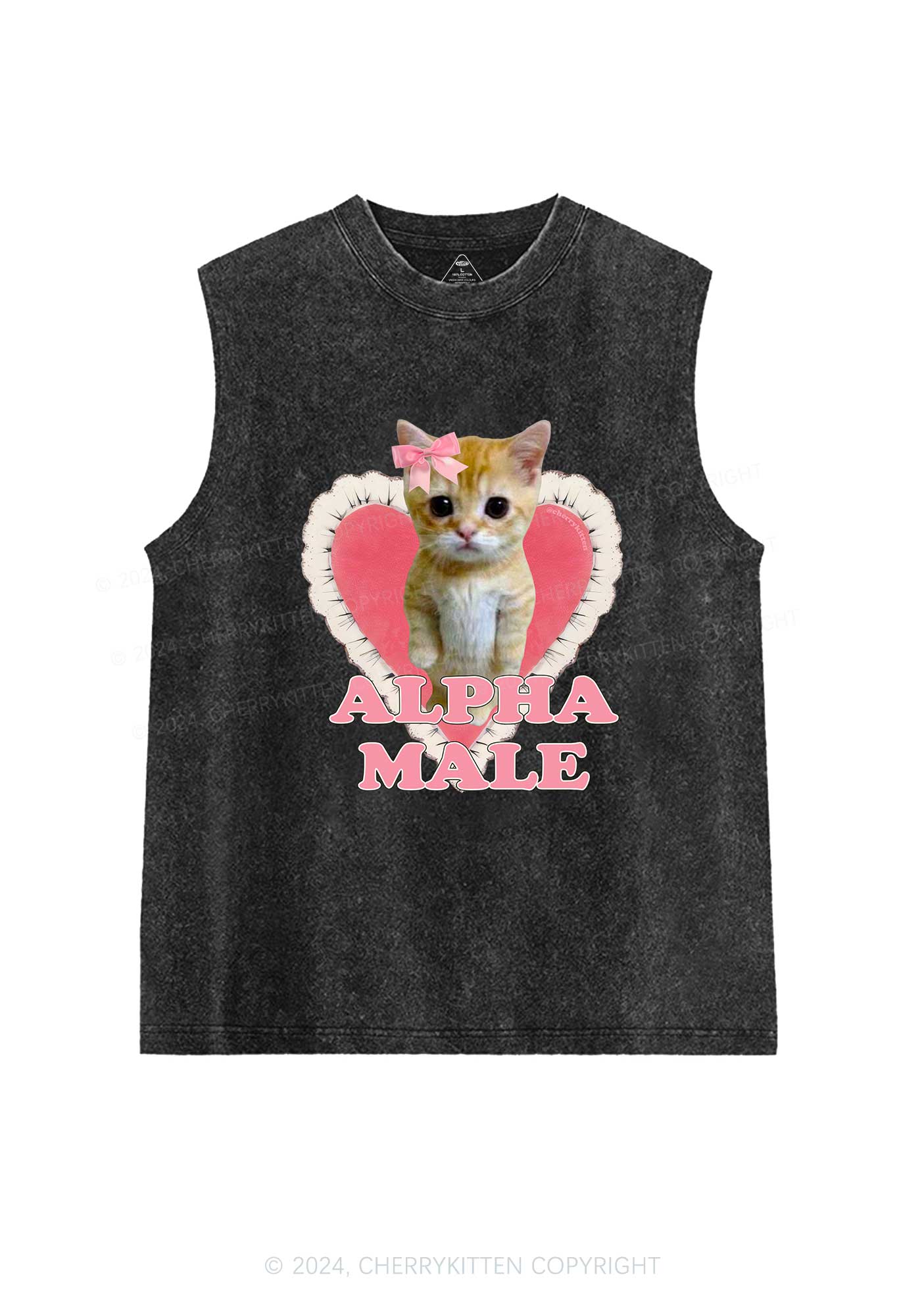 Alpha Male Kitten Y2K Washed Tank Cherrykitten