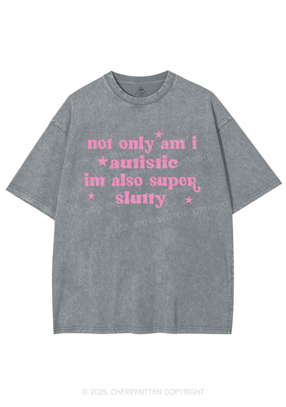 Autistic Slxtty Y2K Washed Tee Cherrykitten