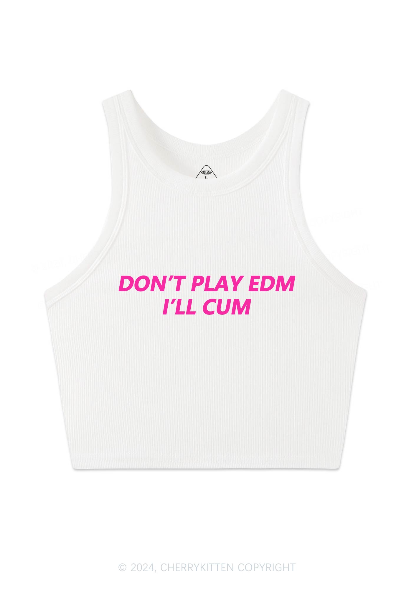 Dont Play Edm Y2K Crop Tank Top Cherrykitten