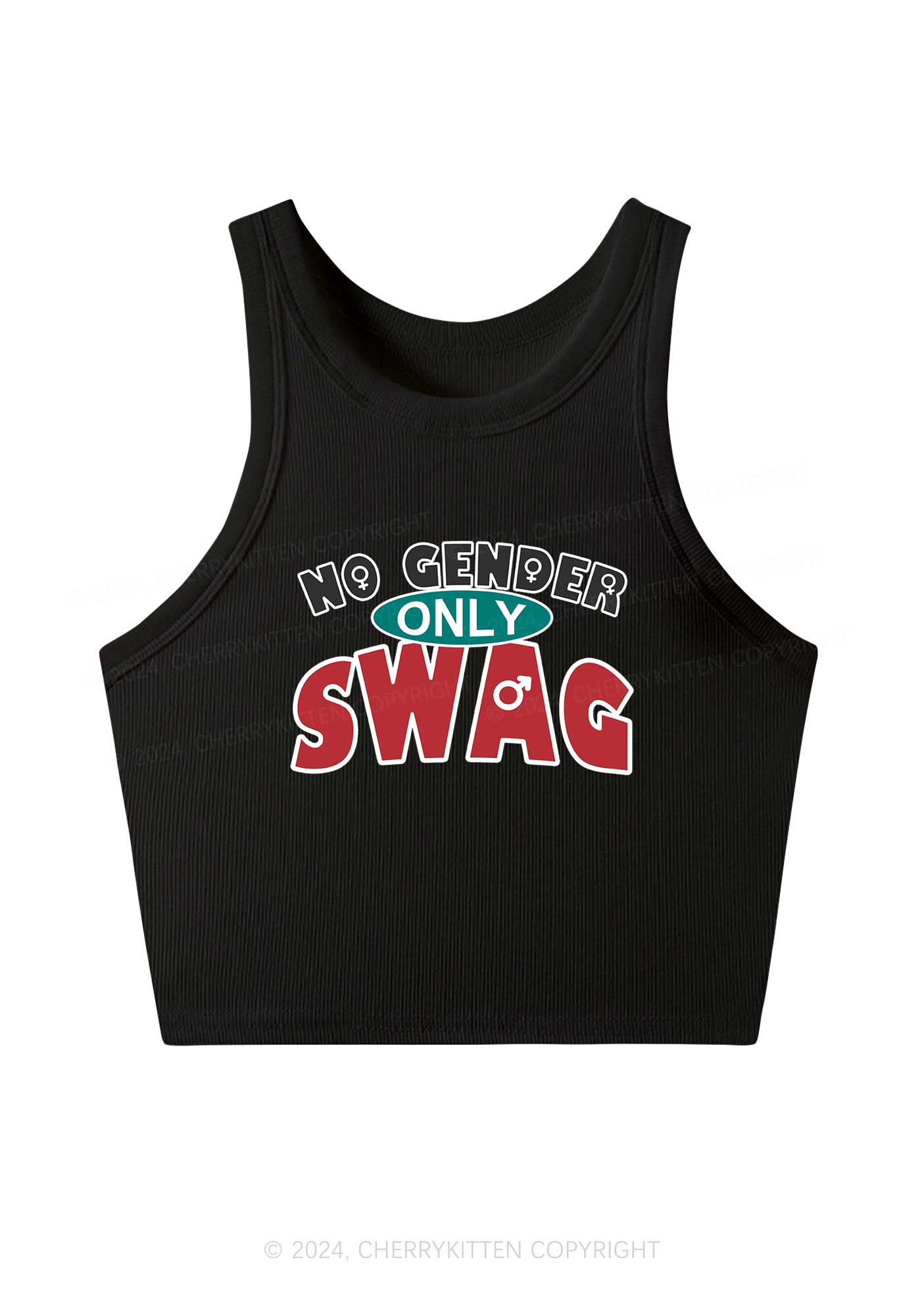 No Gender Only Swag Y2K Crop Tank Top Cherrykitten